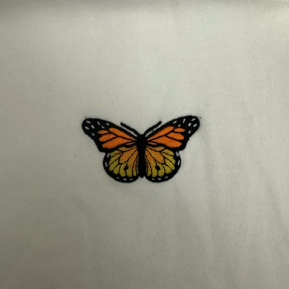 Brandy Melville Butterfly Embroidered Hoodie